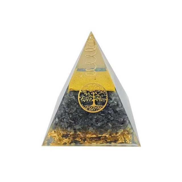 Pyramide Orgonite Labradorite Arbre de vie -  - Omsaé