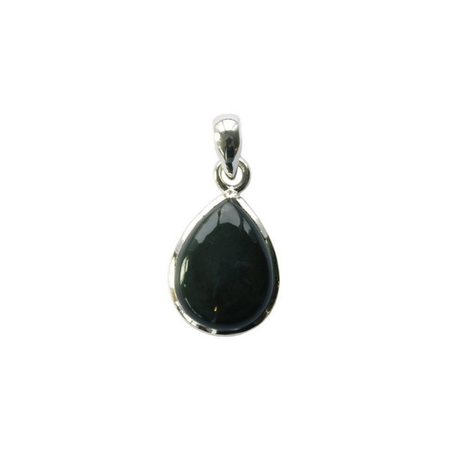 Pendentif Obsidienne Noire Argent 925 Forme goutte -  - Omsaé