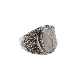 Bague Pierre de Lune Argent 925 Geshna -  - Omsaé