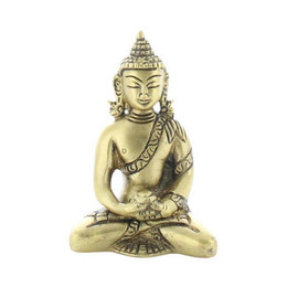 Statuette Bouddha Dhyana Mudra en Laiton doré