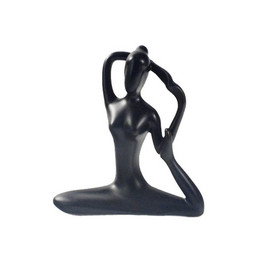 Statuette en Porcelaine Posture de la Sirène Noir -  - Omsaé