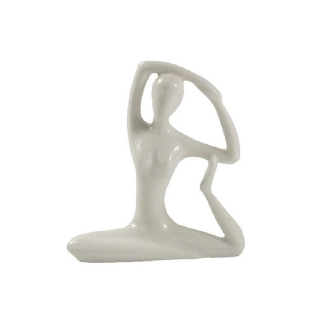 Statuette en Porcelaine Posture de la Sirène Blanc -  - Omsaé